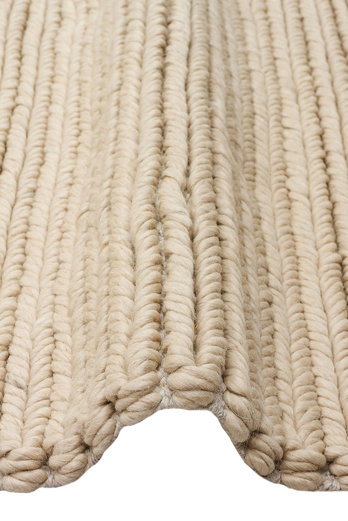 Wolly Beige %100 Yün Kullanılarak El İşçiliğiyle Örülmüş, Yumuşak Dokulu Bohem Halı