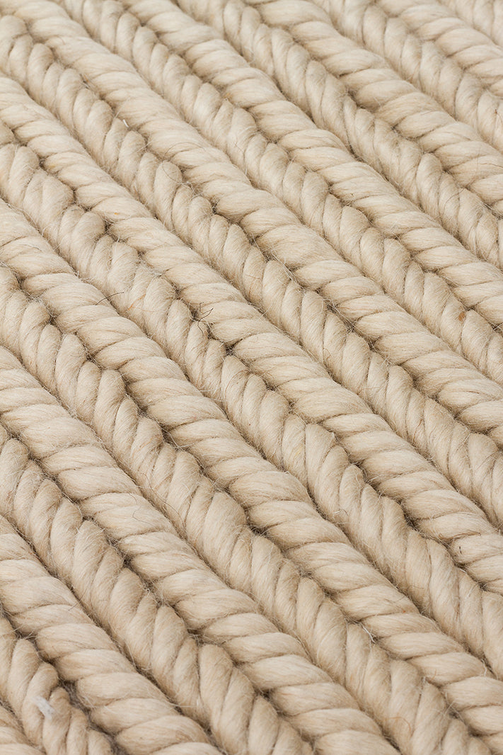 Wolly Beige %100 Yün Kullanılarak El İşçiliğiyle Örülmüş, Yumuşak Dokulu Bohem Halı