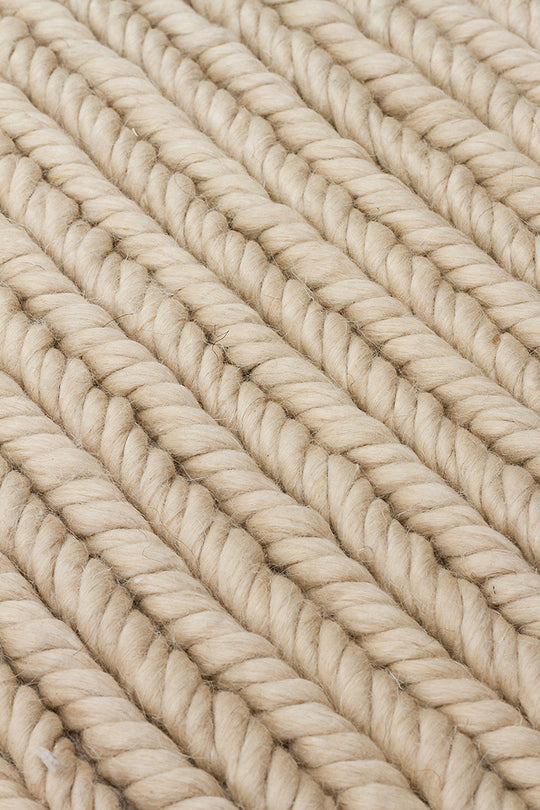 Wolly Beige %100 Yün Kullanılarak El İşçiliğiyle Örülmüş, Yumuşak Dokulu Bohem Halı