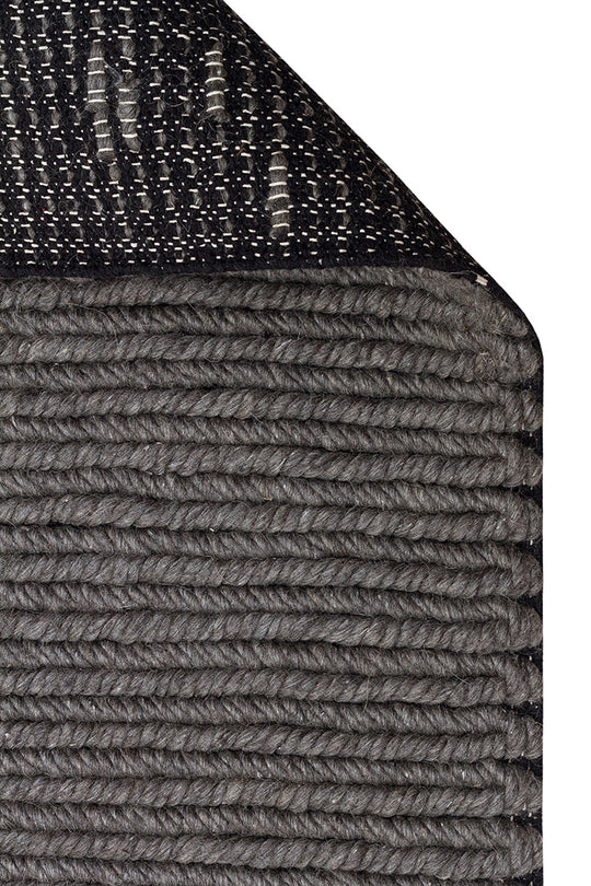 Wolly Grey %100 Yün Kullanılarak El İşçiliğiyle Örülmüş, Yumuşak Dokulu Bohem Halı