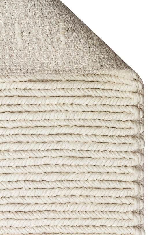 Wolly Ivory %100 Yün Kullanılarak El İşçiliğiyle Örülmüş, Yumuşak Dokulu Bohem Halı