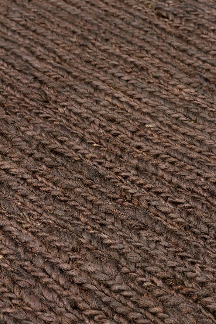 Giger Brown, Jüt Kullanılarak El Örgüsü ile Üretilen Hasır Dokulu Jüt Halı