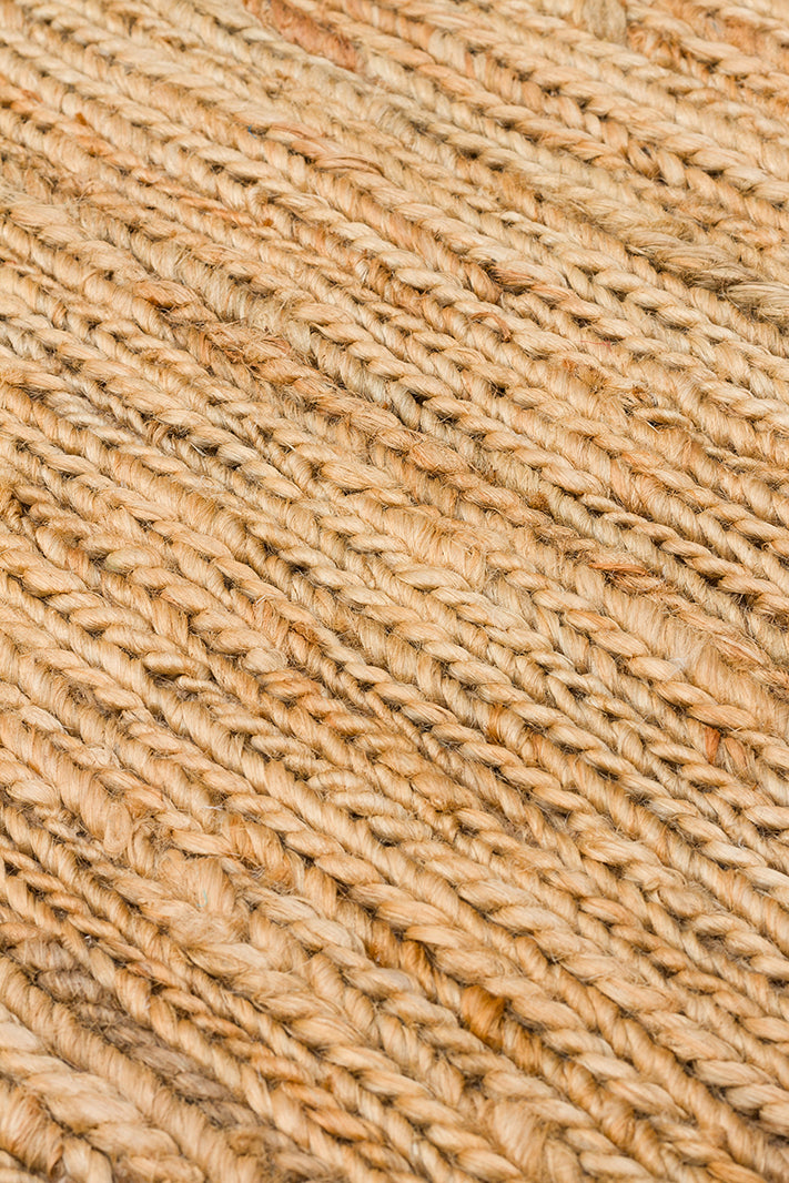 Giger Natural, Jüt Kullanılarak El Örgüsü ile Üretilen Hasır Dokulu Jüt Halı