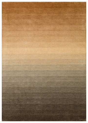 Odesa Ash Brown, Modern Çizgilere Sahip Renk Geçişli %100 Saf Yün ile Üretilen Salon Halısı