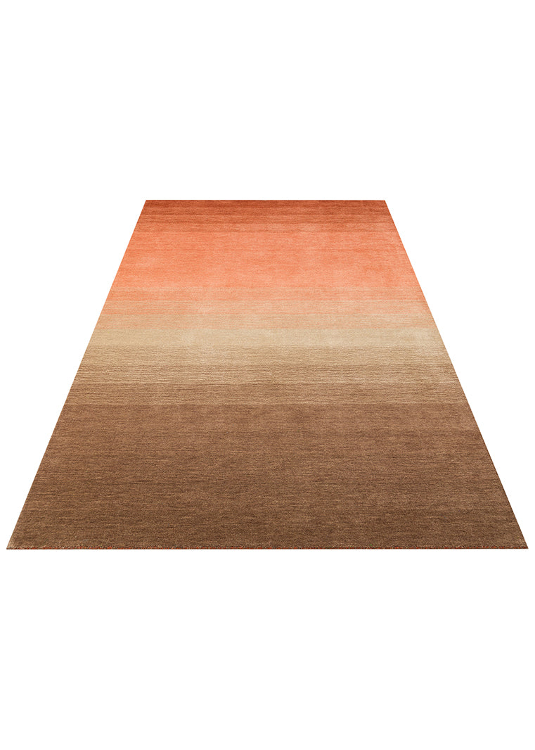 Odesa Jam Brown, Modern Çizgilere Sahip Renk Geçişli %100 Saf Yün ile Üretilen Salon Halısı
