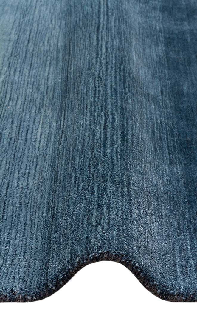 Odesa Navy Grey, Modern Çizgilere Sahip Renk Geçişli %100 Saf Yün ile Üretilen Salon Halısı